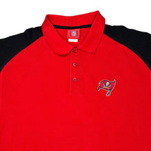 Load image into Gallery viewer, NFL TAMPA BAY BUCCANEERS Embroidered Mini Football Logo Colour Block Polo Shirt
