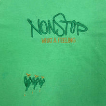 Load image into Gallery viewer, Vintage NON STOP &quot;What A Feeling&quot; Embroidered Spellout Short Sleeve T-Shirt
