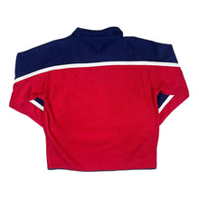 Load image into Gallery viewer, Vintage ERIMA Mini Logo Colour Block Red Navy Blue 1/4 Zip Fleece Sweatshirt
