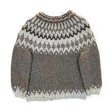 Load image into Gallery viewer, Vintage 90&#39;s Handmade Icelandic Style Patterned Chunky Knit Button Cardigan Jumper
