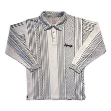 Load image into Gallery viewer, Vintage 90&#39;s Chiemsee Crazy Abstract Patterned Long Sleeve Polo Shirt
