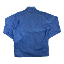 Load image into Gallery viewer, Vintage 90's JACQUES LORANT Faux Leather Panel Western Cowboy Long Sleeve Blue Denim Shirt
