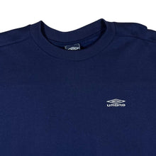 Load image into Gallery viewer, Early 00&#39;s UMBRO Embroidered Mini Logo Navy Blue Crewneck Sweatshirt
