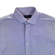 Load image into Gallery viewer, Polo Ralph Lauren Purple White Striped Long Sleeve Cotton Dress Shirt
