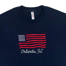 Load image into Gallery viewer, Alstyle ORLANDO, FL Embroidered Souvenir Tourist Spellout Navy Blue T-Shirt
