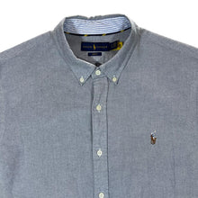 Load image into Gallery viewer, RALPH LAUREN &quot;Slim Fit&quot; Embroidered Mini Logo Grey Long Sleeve Button-Up Cotton Shirt
