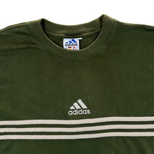 Load image into Gallery viewer, Vintage ADIDAS Three Stripe Embroidered Mini Logo Green Short Sleeve T-Shirt
