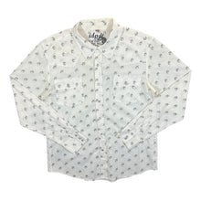 Load image into Gallery viewer, IDPDT Cowboy Western Patterned Popper White Long Sleeve Shirt
