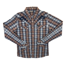 Load image into Gallery viewer, H.D.Lee Cowboy Western Plaid Check Popper Long Sleeve Shirt
