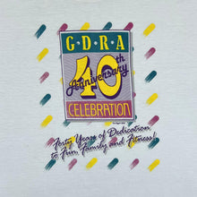 Load image into Gallery viewer, Vintage 80&#39;s GDRA CELEBRATION &quot;40th Anniversary&quot; Souvenir Graphic Single Stitch T-Shirt
