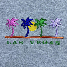 Load image into Gallery viewer, Vintage Alstyle &quot;Las Vegas&quot; Embroidered Spellout Souvenir Grey T-Shirt
