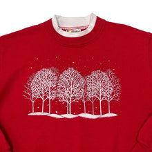 Load image into Gallery viewer, Vintage MORNING SUN Winter Snow Tree Nature Graphic Double Collared Sweatshirt
