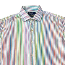 Load image into Gallery viewer, POLO RALPH LAUREN “Regent Custom Fit” Rainbow Multi Colour Striped Long Sleeve Shirt
