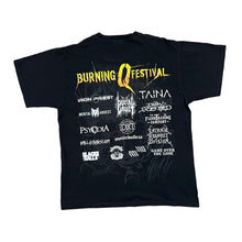 Load image into Gallery viewer, BURNING Q FESTIVAL (2016) Graphic Spellout Heavy Metal Hard Rock Music Band Festival Lineup T-Shirt
