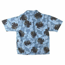 Load image into Gallery viewer, Early 00&#39;s Wudi Gothic Y2K Traditional Dragon Clouds Graphic Blue Short Sleeve Shirt
