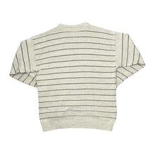 Load image into Gallery viewer, Vintage ST MICHAEL Marks &amp; Spencer Grandad Striped Patterned Acrylic Knit Crewneck Sweater Jumper
