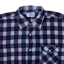 Load image into Gallery viewer, Vintage Huihuan Black White Grey Red Plaid Check Cotton Long Sleeve Flannel Shirt
