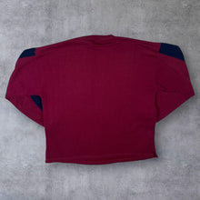Load image into Gallery viewer, Vintage Used Company Embroidered Crest Logo Burgundy Crewneck Sweatshirt
