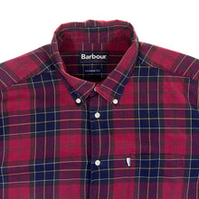 Load image into Gallery viewer, Barbour &quot;Tailored Fit&quot; Red Tartan Check Long Sleeve Button-Up Cotton Shirt
