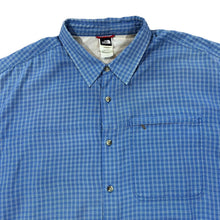 Load image into Gallery viewer, Early 00&#39;s THE NORTH FACE TNF Classic Blue Check Short Sleeve Zip Pocket Shirt
