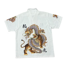 Load image into Gallery viewer, Early 00&#39;s DNON JEANS y2k Gothic Animal Dragon Tiger Graphic Open Collar Polyester Shirt
