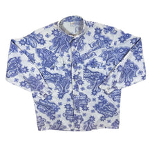 Load image into Gallery viewer, Vintage 90&#39;s Paisley Patterned Cowboy Western Popper Long Sleeve Shirt
