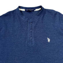 Load image into Gallery viewer, Early 00&#39;s U.S.POLO ASSN. Classic Embroidered Mini Logo Waffle Knit Henley Long Sleeve T-Shirt
