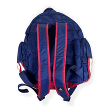 Load image into Gallery viewer, Early 00&#39;s Adidas Blue Red White Three Stripe Rucksack Backpack Bag
