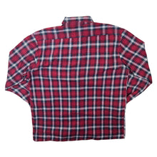 Load image into Gallery viewer, Vintage J.Explorer Red Navy White Plaid Check Long Sleeve Cotton Flannel Shirt
