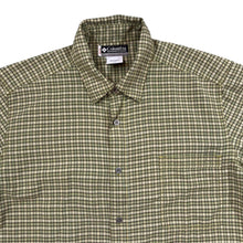 Load image into Gallery viewer, COLUMBIA &quot;XCO&quot; Classic Green Plaid Check Short Sleeve Outdoor Shirt
