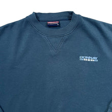 Load image into Gallery viewer, Early 00&#39;s DONNAY INTERNATIONAL Classic Embroidered Mini Logo Blue Crewneck Sweatshirt
