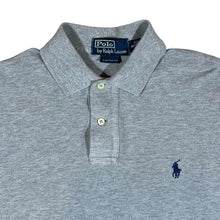 Load image into Gallery viewer, POLO RALPH LAUREN &quot;Custom Fit&quot; Mini Logo Grey Long Sleeve Polo Shirt
