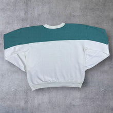 Load image into Gallery viewer, Vintage 90&#39;s Push Pull Company Triathlon Graphic Colour Block Sweatshirt
