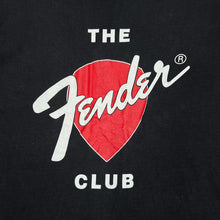 Load image into Gallery viewer, Vintage THE FENDER CLUB Guitar Music Logo Spellout Graphic T-Shirt
