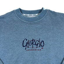Load image into Gallery viewer, Early 00&#39;s GIORGIO Local Boyz Embroidered Spellout Blue Crewneck Sweatshirt
