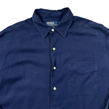 Load image into Gallery viewer, Early 00&#39;s POLO RALPH LAUREN &quot;Marlowe&quot; Classic Navy Blue Silk Cotton Long Sleeve Shirt

