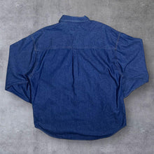 Load image into Gallery viewer, Vintage John Baner Cowboy Western Embroidered Native Blue Denim Long Sleeve Shirt
