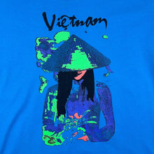 Load image into Gallery viewer, Vintage VIETNAM Souvenir Spellout Graphic Blue Short Sleeve T-Shirt
