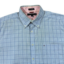 Load image into Gallery viewer, TOMMY HILFIGER &quot;80&#39;s 2 Ply Fabric&quot; Plaid Check Mini Logo Short Sleeve Button-Up Shirt
