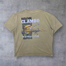 Load image into Gallery viewer, Weird Fish "Clambo" Novelty Graphic Faded Light Brown Cotton T-Shirt
