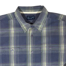 Load image into Gallery viewer, Vintage WRANGLER Grey Multi Plaid Check Long Sleeve Cotton Shirt
