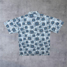 Load image into Gallery viewer, Early 00's No Fear Hawaiian Tribal Floral Surfer Skater Graphic Short Sleeve Cotton Shirt
