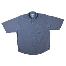 Load image into Gallery viewer, Vintage Columbia Sportswear GRT Blue-Grey Check Utility Hiking Short Sleeve Shirt
