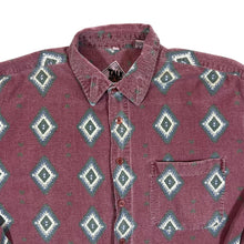 Load image into Gallery viewer, Vintage 90&#39;s Talk Of The Town Aztec Navajo Patterned Long Sleeve Cotton Flannel Shirt
