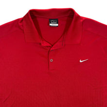Load image into Gallery viewer, NIKE GOLF Dri-Fit Classic Embroidered Mini Swoosh Logo Red Short Sleeve Polo Shirt

