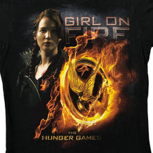 Load image into Gallery viewer, Tultex THE HUNGER GAMES &quot;Girl On Fire&quot; Katness Jennifer Lawrence Sci-Fi Movie Graphic T-Shirt
