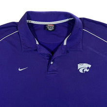 Load image into Gallery viewer, Vintage Nike Sphere Dry NCAA KANSAS STATE WILDCATS College Purple Polo T-Shirt
