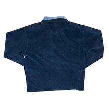 Load image into Gallery viewer, Vintage Classic Navy Blue Colour Block Basic 1/4 Zip Fleece Sweatshirt
