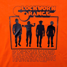 Load image into Gallery viewer, Early 00's Clockwork Orange Kubrick Cult Movie Graphic Orange Short Sleeve T-Shirt
