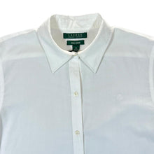 Load image into Gallery viewer, LAUREN RALPH LAUREN &quot;Non-Iron&quot; Classic Mini Logo White Long Sleeve Cotton Shirt
